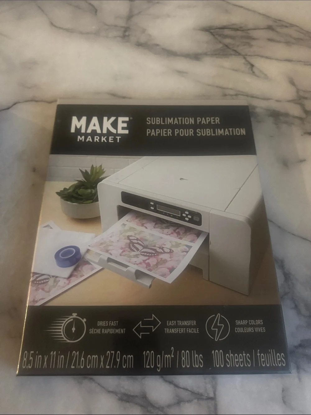 Make Market Sublimation Paper 8.5” x 11” – 100 Sheets – New
